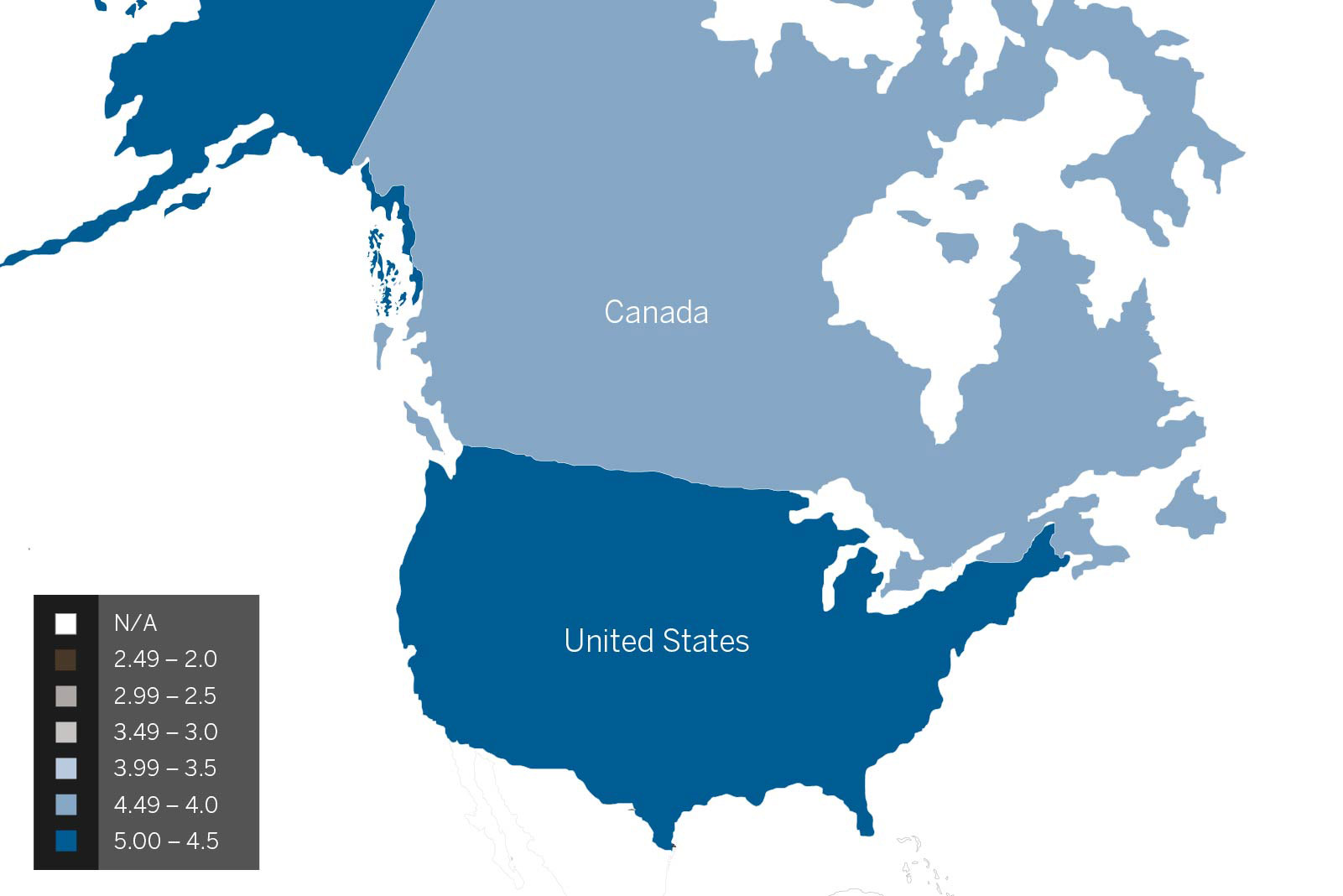Northern America map